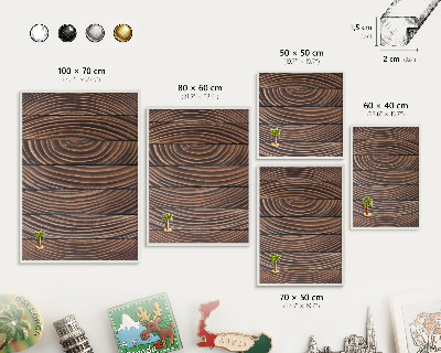 Panneau magnétique décoratif cadre noir Structure en bois