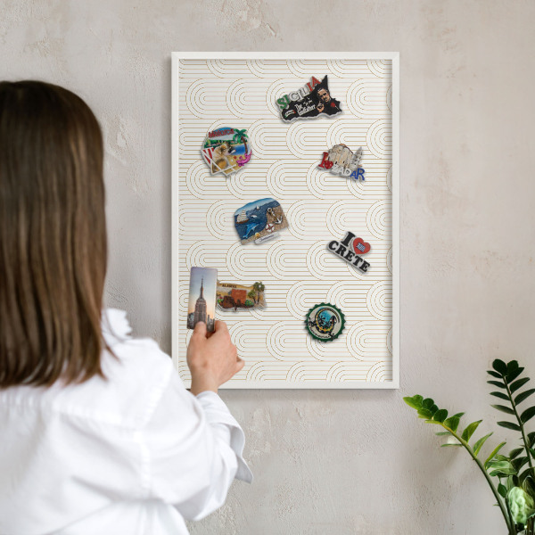 Tableau mural pour aimants dans un cadre noir Arches artistiques