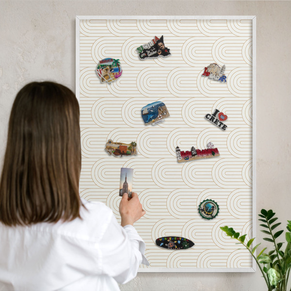 Tableau mural pour aimants dans un cadre noir Arches artistiques
