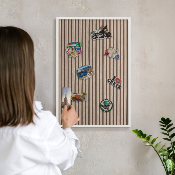 Tableau mural pour aimants dans un cadre noir Structure calme