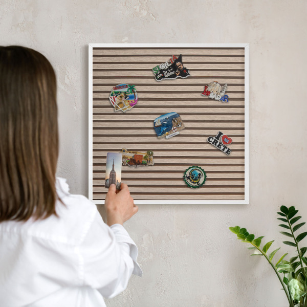 Tableau mural pour aimants dans un cadre noir Structure calme