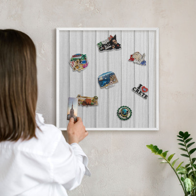Panneau magnétique décoratif cadre noir Rayures minimalistes