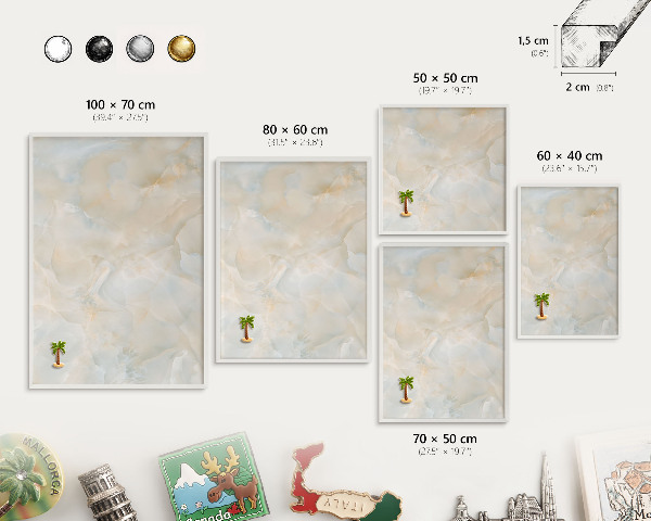 Tableau mural pour aimants dans un cadre noir Élégance subtile