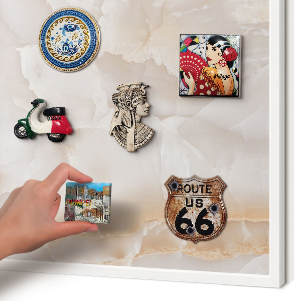 Tableau mural pour aimants dans un cadre noir Ondes subtiles