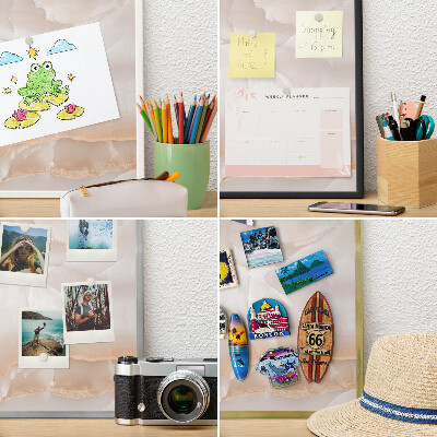 Tableau mural pour aimants dans un cadre noir Ondes subtiles