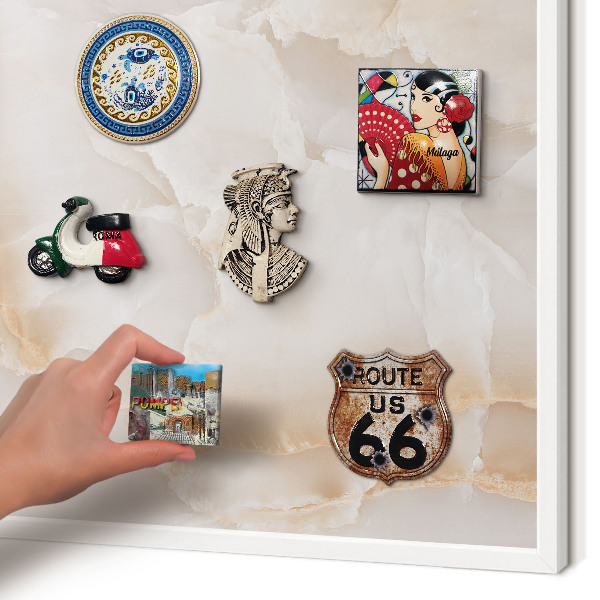 Tableau mural pour aimants dans un cadre noir Ondes subtiles