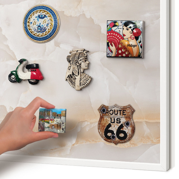 Tableau mural pour aimants dans un cadre noir Ondes subtiles