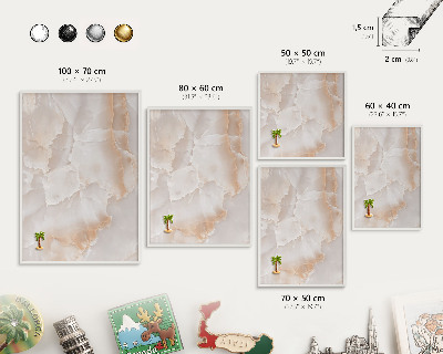 Tableau mural pour aimants dans un cadre noir Ondes subtiles