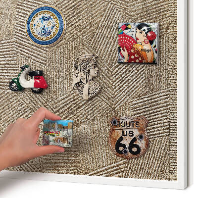 Panneau magnétique décoratif cadre noir Motif géométrique