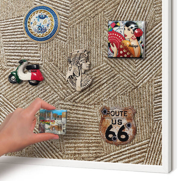 Panneau magnétique décoratif cadre noir Motif géométrique