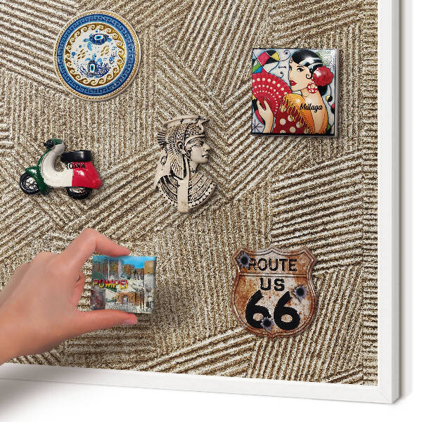 Panneau magnétique décoratif cadre noir Motif géométrique