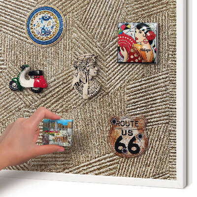 Panneau magnétique décoratif cadre noir Motif géométrique