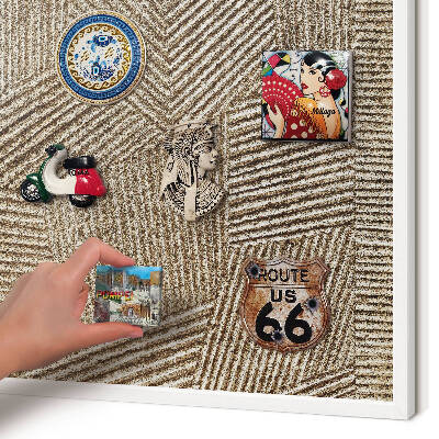 Panneau magnétique décoratif cadre noir Motif géométrique