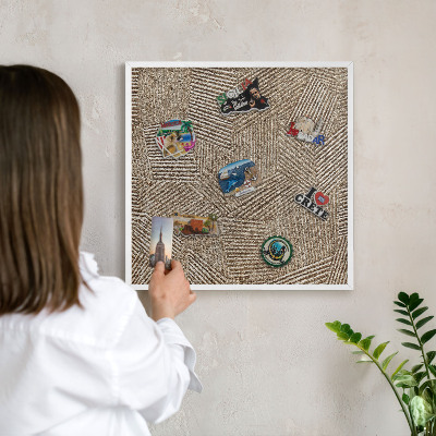Panneau magnétique décoratif cadre noir Motif géométrique