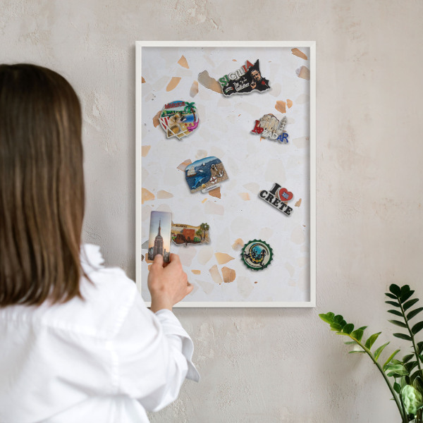 Tableau mural pour aimants dans un cadre noir Mosaïque chaude