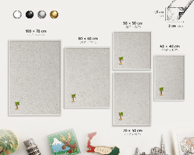 Tableau mural pour aimants dans un cadre noir Élégance subtile
