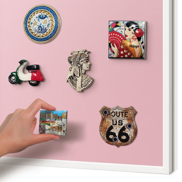 Tableau mural pour aimants dans un cadre noir Rose clair