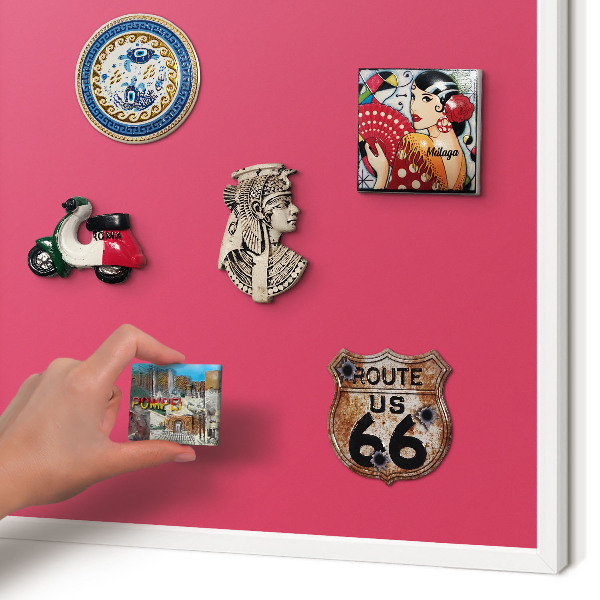 Panneau magnétique décoratif cadre noir Rose énergétique