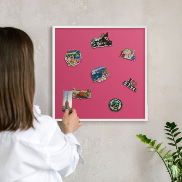 Panneau magnétique décoratif cadre noir Rose énergétique