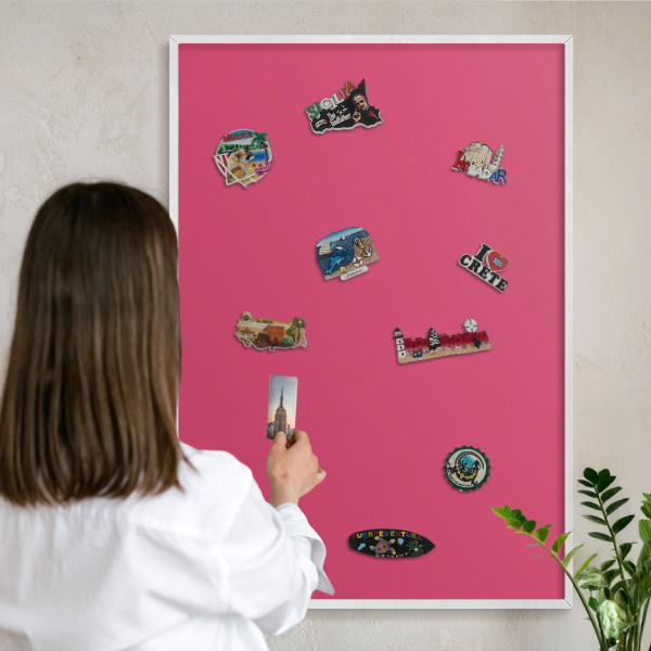 Panneau magnétique décoratif cadre noir Rose énergétique