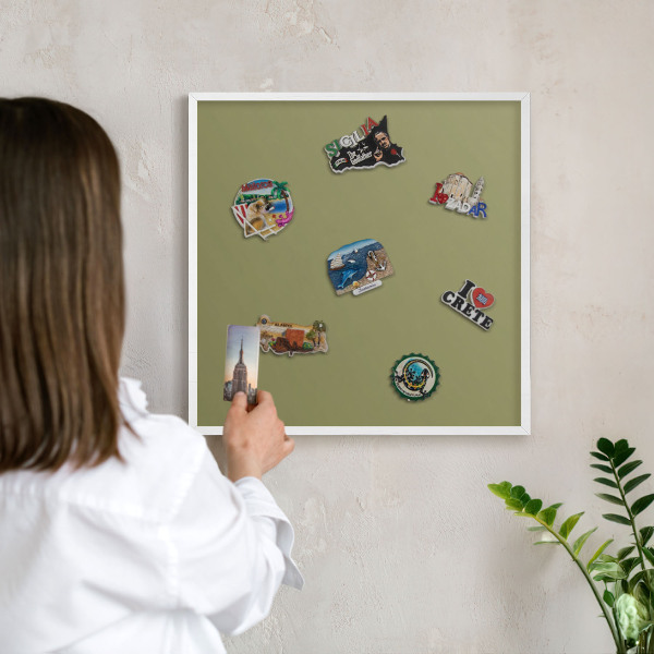 Tableau mural pour aimants dans un cadre noir Herbe verte