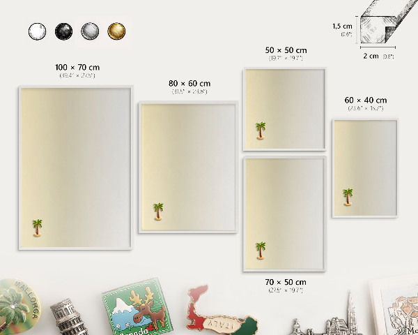 Tableau mural pour aimants dans un cadre noir Dégradé crème