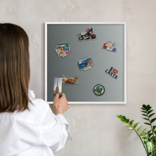 Tableau mural pour aimants dans un cadre noir Dégradé bleu
