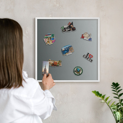 Tableau mural pour aimants dans un cadre noir Dégradé bleu