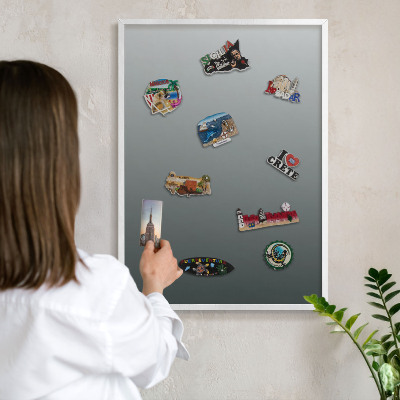 Tableau mural pour aimants dans un cadre noir Dégradé bleu
