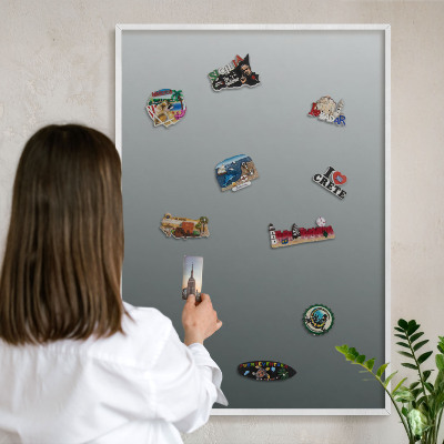 Tableau mural pour aimants dans un cadre noir Dégradé bleu