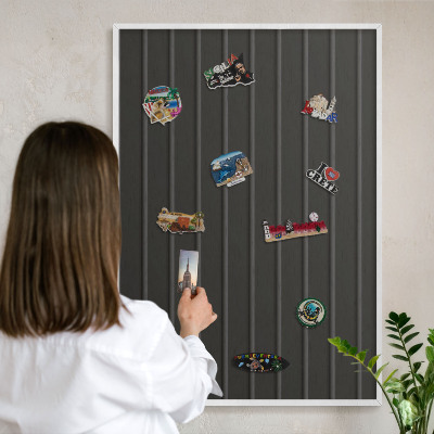 Tableau mural pour aimants dans un cadre noir Texture du panneau