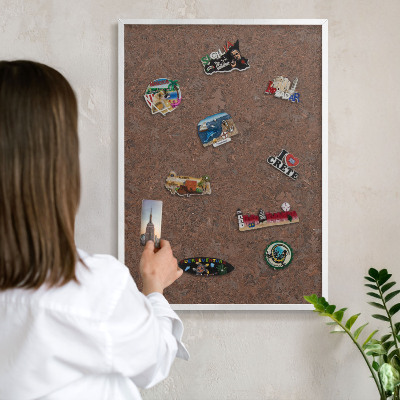 Panneau magnétique décoratif cadre noir Tapis d'automne
