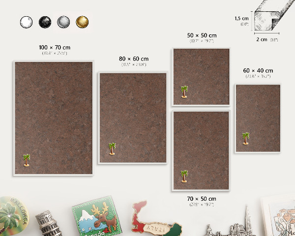 Panneau magnétique décoratif cadre noir Tapis d'automne