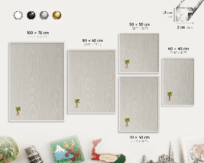 Tableau mural pour aimants dans un cadre noir Structure en bois