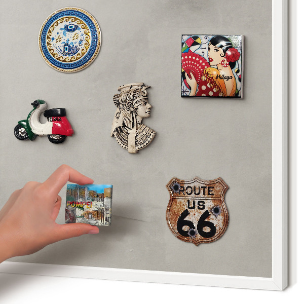 Panneau magnétique décoratif cadre noir Fond gris