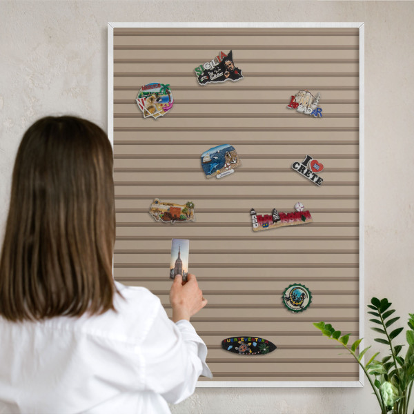 Tableau mural pour aimants dans un cadre noir Rayures verticales