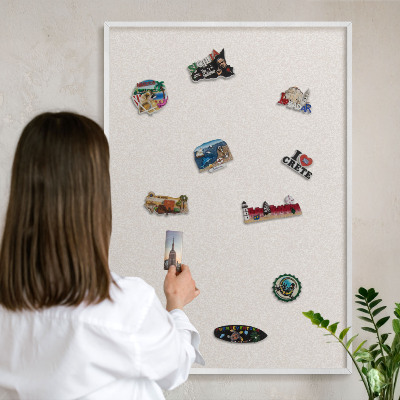 Panneau magnétique décoratif cadre noir Texture crémeuse