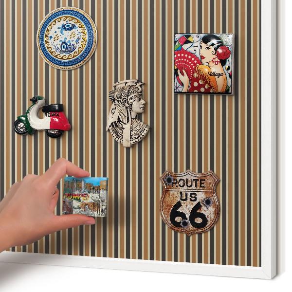 Tableau mural pour aimants dans un cadre noir Motif géométrique