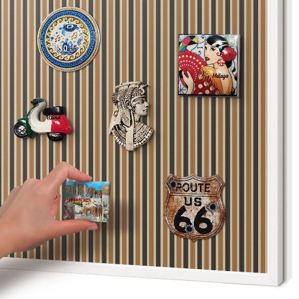 Tableau mural pour aimants dans un cadre noir Motif géométrique