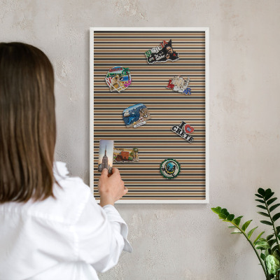 Tableau mural pour aimants dans un cadre noir Motif géométrique