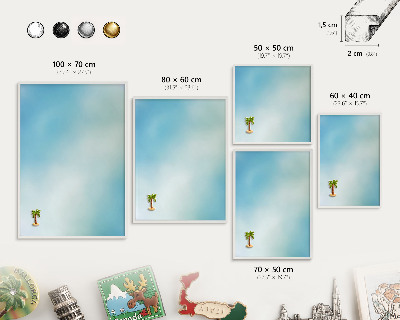 Tableau mural pour aimants dans un cadre noir Ciel bleu