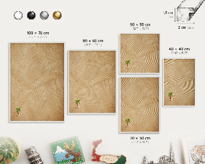 Tableau mural pour aimants dans un cadre noir Lignes structurelles