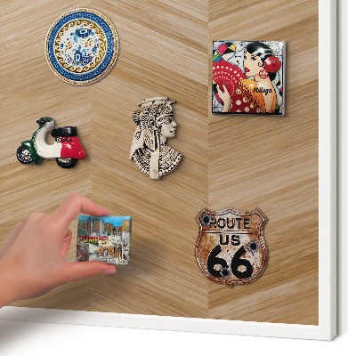 Panneau magnétique décoratif cadre noir Chevrons en bois
