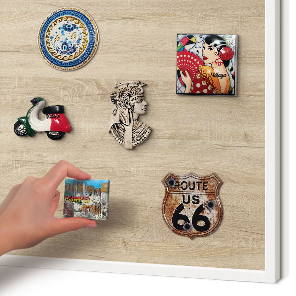 Panneau magnétique décoratif cadre noir Fond en bois