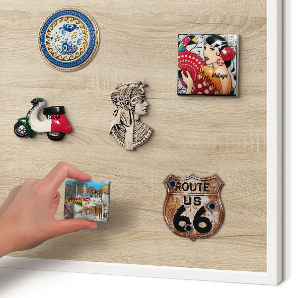 Panneau magnétique décoratif cadre noir Fond en bois