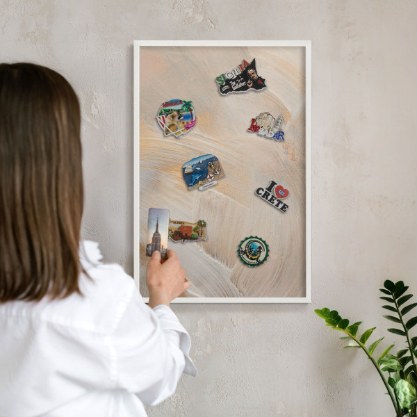 Tableau mural pour aimants dans un cadre noir Abstraction élégante