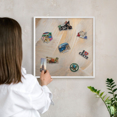 Tableau mural pour aimants dans un cadre noir Abstraction élégante
