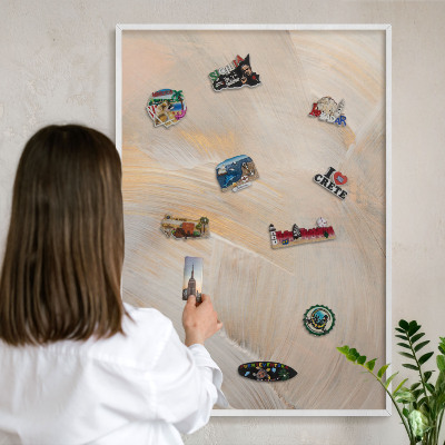 Tableau mural pour aimants dans un cadre noir Abstraction élégante