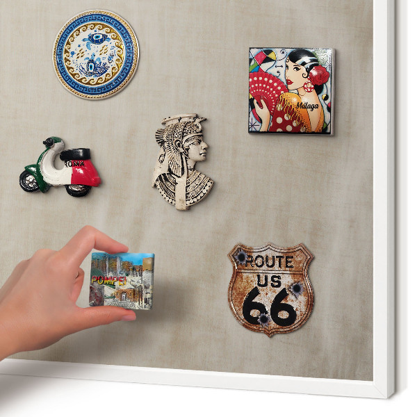 Panneau magnétique décoratif cadre noir Beige calme