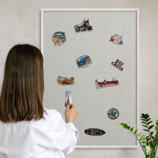 Tableau mural pour aimants dans un cadre noir Modèle de plante